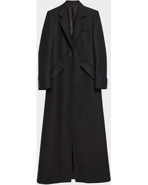 Helmut Lang Sculpted Apex Maxi Coat - Black
