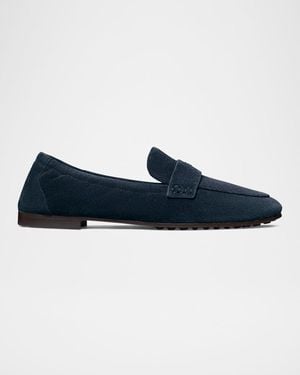 Tory Burch Suede Ballet Loafers - Blue