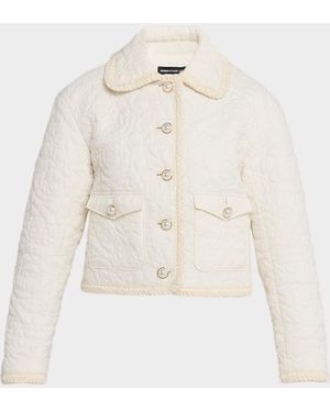 Generation Love Fabiana Floral Quilted Jacket - Natural