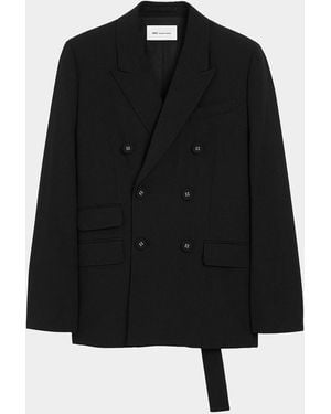 Ami Paris Double Breasted Boxy Blazer - Black