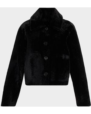 JOSEPH Alloway Reversible Shearling Jacket - Black