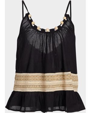 Ramy Brook Kiersten Cotton Cover-Up Tank - Black