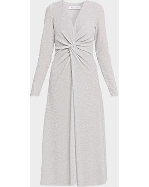 Prabal Gurung Twist Front Long Sleeve Dress - White