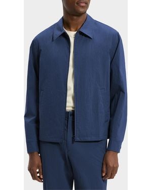 Theory Apos;S City Full-Zip Spread-Collar Jacket - Blue