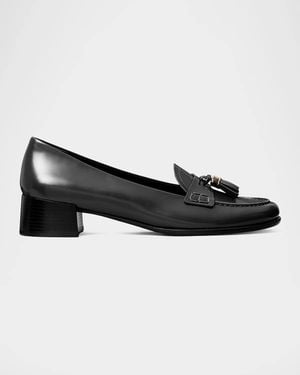 Tory Burch 30Mm Leather Tassel Loafers - Black