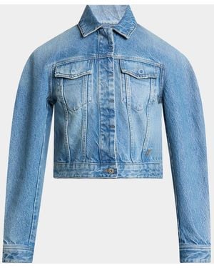 Jacquemus The Oval Denim Jacket - Blue