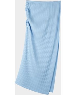 Ph5 Hazel Ribbed Midi Skirt - Blue