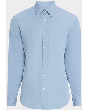 dunhill Sea Island Cotton Sport Shirt - Blue