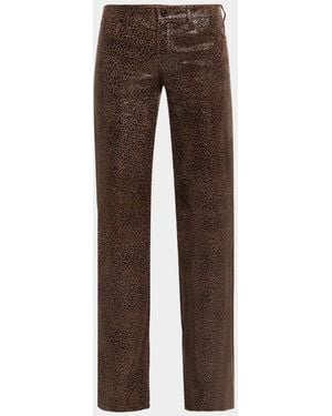 FRAME The Suede Pants - Brown