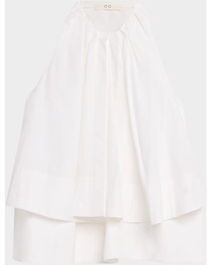 Co. Sleeveless Gathered Tunic Shirt - White