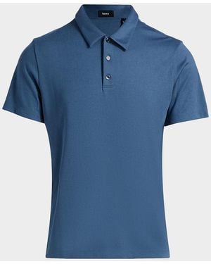 Theory Apos;S Bron Stretch Jersey Polo Shirt - Blue