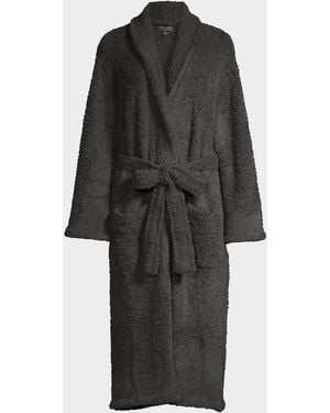 Barefoot Dreams Cozychic Shawl-Collar Robe - Black