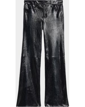 FRAME The Leather Rodeo Pants - Blue