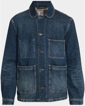 PAIGE Apos;S Trevino Denim Chore Jacket - Blue