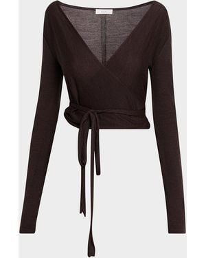 A.L.C. Emma Merino Wool Wrap Sweater - Black
