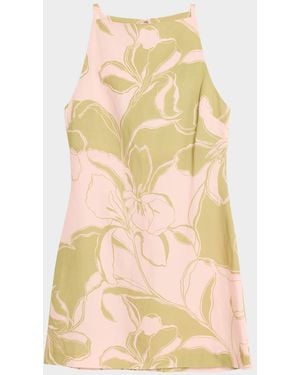 MISA Los Angles Ellu Linen-Blend Mini Dress - Natural