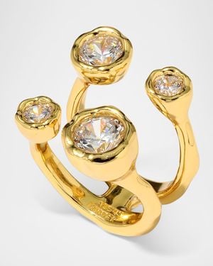 Alexis Asterales Cz Open Ring - Metallic