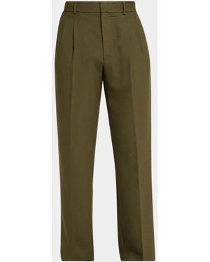 Jonathan Simkhai Apos;S Julian Tapered-Leg Pleated Pants - Green