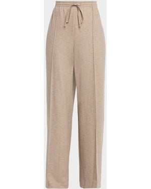 Vince Mid-Rise Wool-Blend Drawstring Pants - Natural