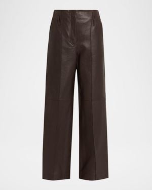 A.L.C. Liam Leather Pants - Brown