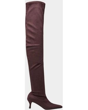 Proenza Schouler 60Mm Trap Suede Over-The-Knee Boots - Purple