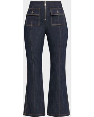 Cinq À Sept Azure Skinny Flare Jeans - Blue