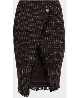 Generation Love Nova Tweed Wrap Skirt - Black