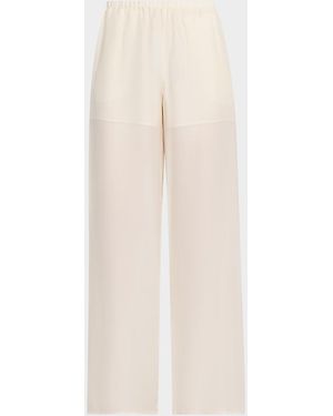 Ak Studio Teagan Sheer Loose Pants - Natural