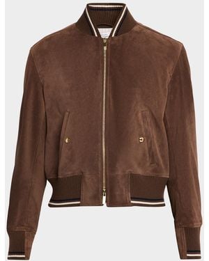 Thom Browne Apos;S Browne 65 Suede Bomber Jacket