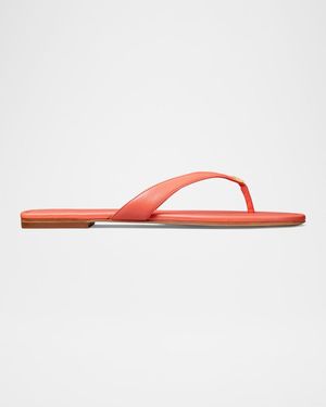 Tory Burch Capri Medallion Flip Flop Sandals - White