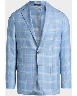 Sartorio Napoli Apos;S Plaid Wool-Blend Sport Coat - Blue