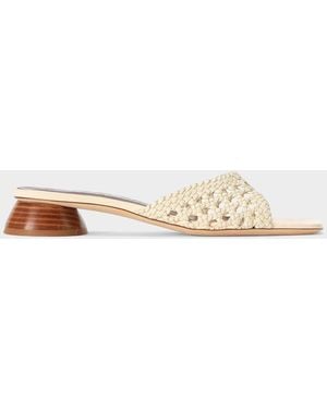 Cara Cara Melody Pointelle-Knit Polo Top - Natural