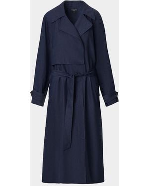 Rag & Bone Willow Trench Coat - Blue