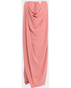 Michael Kors Sleeveless Fluid Wool Cowl Midi Dress - Pink