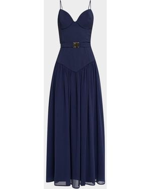 Hutch Ruby Sweetheart Drop-Waist Maxi Dress - Blue