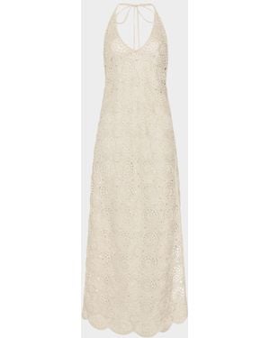 Ramy Brook Eve Crochet Cotton Coverup Maxi Dress - White