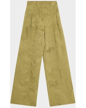 Ulla Johnson Carine High-Rise Crinkled Satin Pants - White