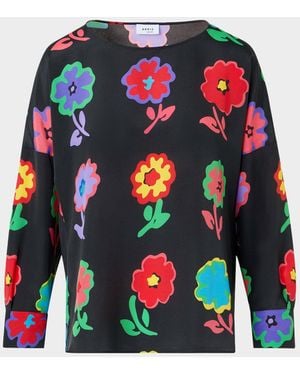 Akris Punto Floral Silk Blouse - Multicolor