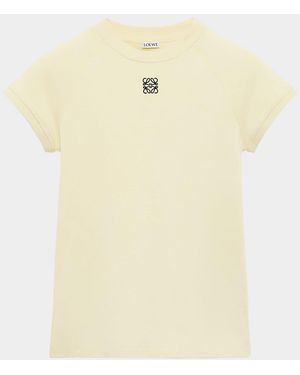 Loewe Small Fit Cap-Sleeve T-Shirt - Natural