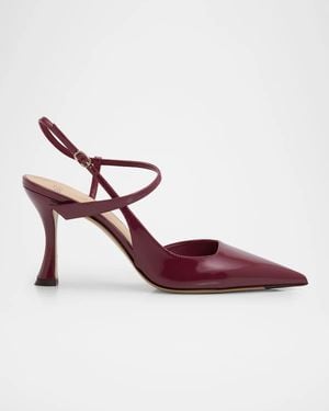 Alexandre Birman 85Mm Tita Wrap Patent Leather Pumps - Pink