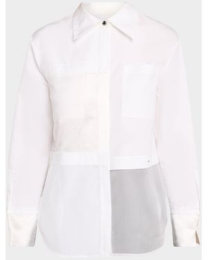Jason Wu X Robert Rauschenberg Collage Patchwork Shirt - White