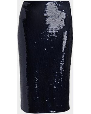 Tom Ford Sequined Pencil Skirt - Blue