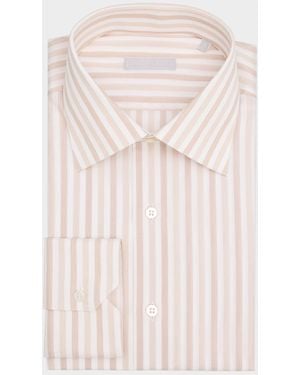 Stefano Ricci Cotton Stripe Dress Shirt - Pink