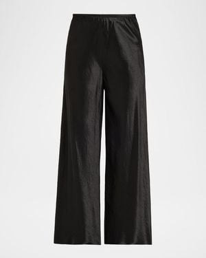 Maria McManus Bias-Cut Satin Pants - Black
