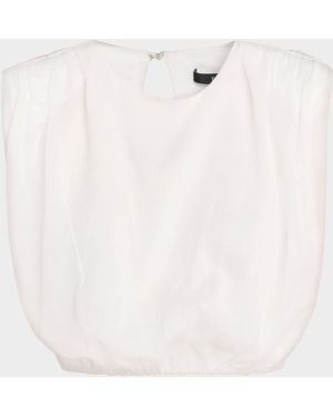 Toccin Sirelle Linen-Cotton Crop Top - Natural