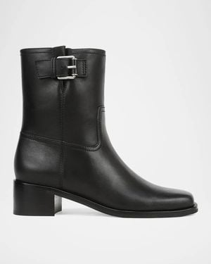 Vince London 45Mm Leather Boots - Black