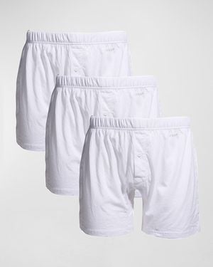 2xist Apos;S 3-Pack Pima Cotton Knit Boxers - White