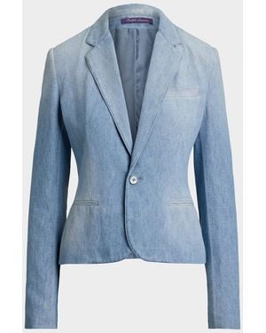 Ralph Lauren Cotton Denim Single-Breasted Jacket - Blue
