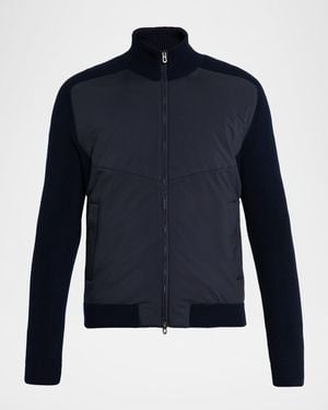 Sease Dinghy Cashmere Rib Reversible Rollneck Sweater - Blue