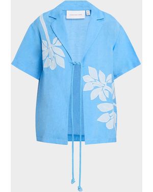 Significant Other Tammy Tie-Front Shirt - Blue